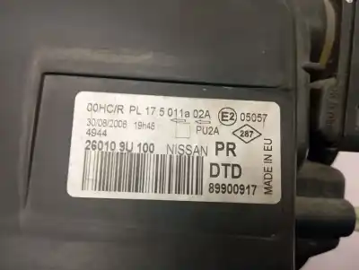 Second-hand car spare part right headlight for nissan note (e11e) acenta oem iam references 260109u100  