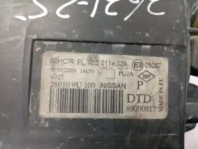 Second-hand car spare part right headlight for nissan note (e11e) acenta oem iam references 260109u100  