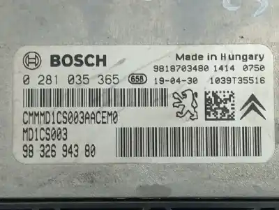 Second-hand car spare part ecu engine control for opel crossland x design line oem iam references 9832694380  