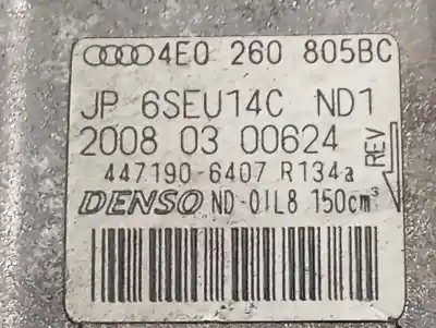 Peça sobressalente para automóvel em segunda mão compressor de ar condicionado a/a a/c por audi q7 (4l) 4l/xbunq1 referências oem iam 4e0260805bc  