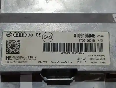 Автозапчасти б/у многофункциональный дисплей за audi a5 coupe (8t) 2.0 tdi (140kw) ссылки oem iam 8t0919604b  
