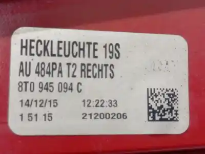 Автозапчасти б/у внутренний правый задний фонарь за audi a5 coupe (8t) cnh ссылки oem iam 8t0945094c  