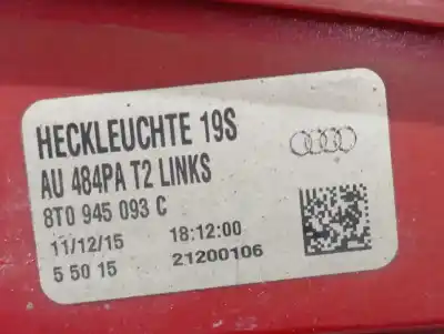 Автозапчасти б/у внутренний левый задний фонарь за audi a5 coupe (8t) cnh ссылки oem iam 8t0945093c  