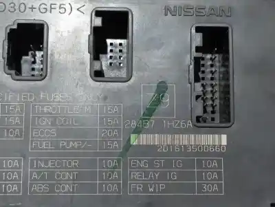 Second-hand car spare part fuse box unit for nissan note acenta oem iam references 284b71hz6a  