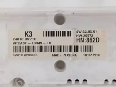 Peça sobressalente para automóvel em segunda mão quadrante por nissan note acenta referências oem iam 248103vv1c  