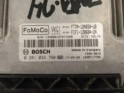 Second-hand car spare part ecu engine control for ford transit courier ambiente oem iam references ft7a12a650ub  