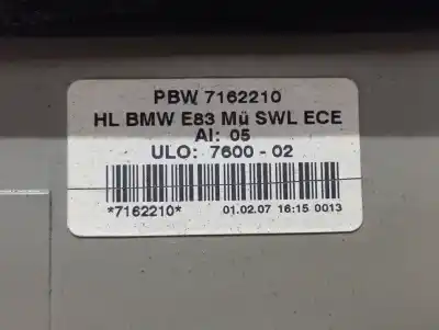 Second-hand car spare part right tailgate light for bmw x3 (e83) 2.0 i oem iam references 7162210  