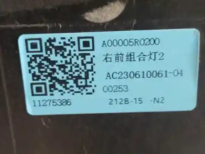 Second-hand car spare part right headlight for mg zs comfort oem iam references ac230610061  