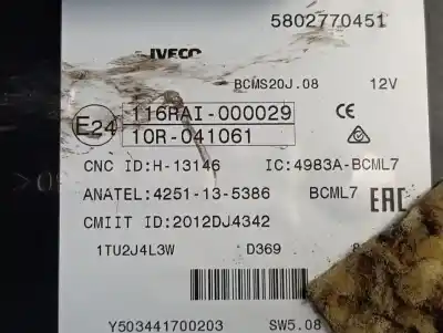 Автозапчасти б/у блок реле/предохранителей за iveco daily furgon fg h2 batalla 3520 33 s ... v ссылки oem iam 4251135386   Автозапчасти б/у блок реле/предохранителей за iveco daily furgon fg h2 batalla 3520 33 s ... v ссылки oem iam 4251135386