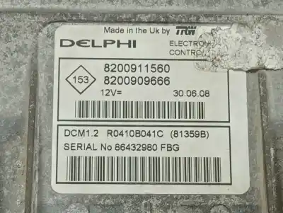 Second-hand car spare part ecu engine control for renault kangoo ii (f/kw0) k9k e8 oem iam references 8200911560  