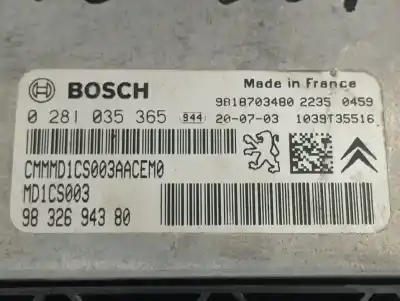 Second-hand car spare part ecu engine control for citroen berlingo live m oem iam references 9832694380  