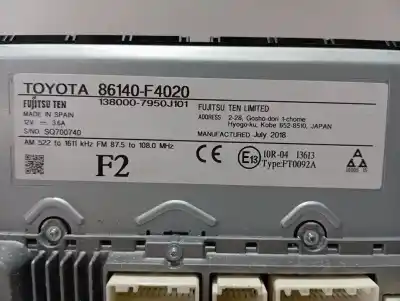 Peça sobressalente para automóvel em segunda mão display gps / multimídia por toyota c-hr (x10) 2zr referências oem iam 86140f4020  