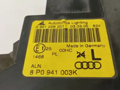 Peça sobressalente para automóvel em segunda mão farol / farolim esquerdo por audi a3 (8p) 1.6 ambiente referências oem iam 8p0941003k  