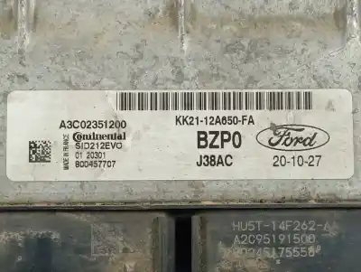 Second-hand car spare part ecu engine control for ford transit furgón (tts) * oem iam references kk2112a650fa  