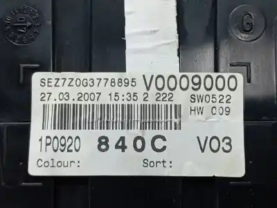 Peça sobressalente para automóvel em segunda mão quadrante por seat leon (1p1) reference referências oem iam 1p0920840c  