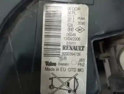 Автозапчасти б/у левая фара за renault espace iv (jk0) dynamique ссылки oem iam 8200394706  