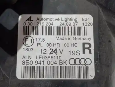 Second-hand car spare part right headlight for audi a4 avant (8e) 2.0 tdi oem iam references 8e0941004bk  