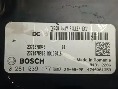 Second-hand car spare part ecu engine control for renault express advance oem iam references 0281039177  