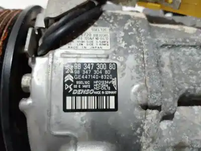 Peça sobressalente para automóvel em segunda mão compressor de ar condicionado a/a a/c por peugeot 208 (p2) tech edition referências oem iam 9834730080  