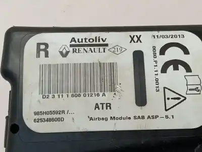 Peça sobressalente para automóvel em segunda mão airbag do lado direito por renault clio iv technofeel referências oem iam 985h05592r  