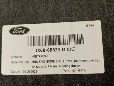 Peça sobressalente para automóvel em segunda mão cobertura / proteção do motor por ford focus st-line referências oem iam jx6b-6b629-ddc  
