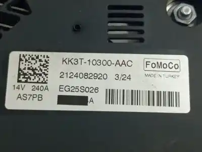 Second-hand car spare part alternator for ford transit custom kombi 320 l1 trend oem iam references kk3t10300aac  
