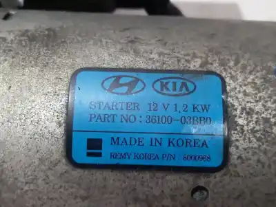 Peça sobressalente para automóvel em segunda mão motor de arranque por kia rio (yb) tech referências oem iam 3610003bb0  