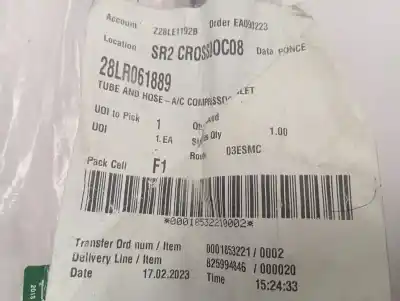 Peça sobressalente para automóvel em segunda mão tubos de ar condicionado por land rover evoque hse dynamic referências oem iam lr061889  