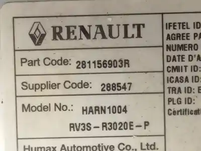Peça sobressalente para automóvel em segunda mão sistema de áudio / rádio cd por renault kangoo dynamique referências oem iam 281156903r  
