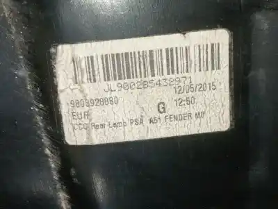 Second-hand car spare part left tailgate light for citroen c3 tonic oem iam references 9803928880  
