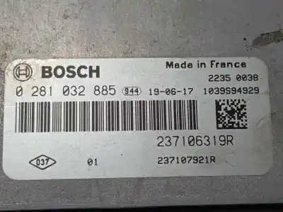 Peça sobressalente para automóvel em segunda mão centralina de motor uce por renault kangoo profesional referências oem iam 0281032885  