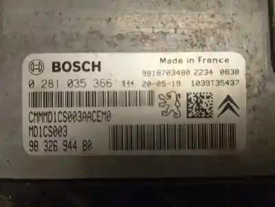 Second-hand car spare part ecu engine control for toyota proace compact business oem iam references 9832694480  