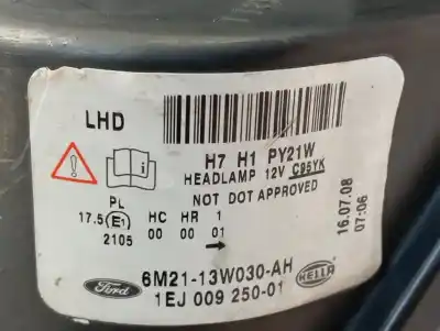 Second-hand car spare part left headlight for ford s-max (ca1) titanium oem iam references 1791506  
