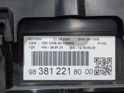 Second-hand car spare part dashboard for opel combo life basis oem iam references 9838122180  