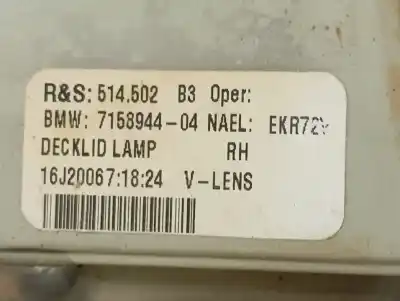 Peça sobressalente para automóvel em segunda mão farolim interior traseiro direito por bmw x5 (e70) 3.0d referências oem iam 63217295340  
