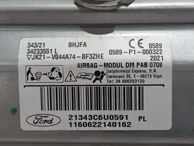 Автозапчастина б/у передня права подушка безопасности для ford transit custom kombi 320 l1 trend посилання на oem iam 2733308  