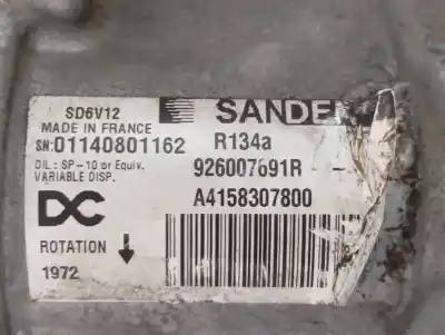 Peça sobressalente para automóvel em segunda mão compressor de ar condicionado a/a a/c por renault kangoo profesional referências oem iam 8200866437  
