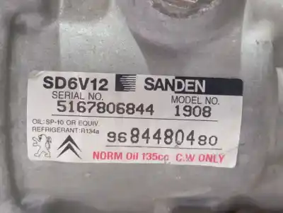 Second-hand car spare part air conditioning compressor for citroen c2 furio oem iam references 9684480480  