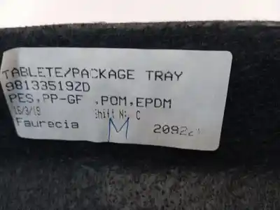 Peça sobressalente para automóvel em segunda mão chapeleira por citroen c3 feel referências oem iam 98133519zd  