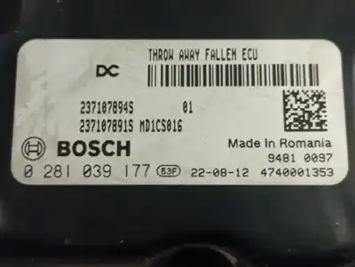 Second-hand car spare part ecu engine control for renault express advance oem iam references 237107894s  