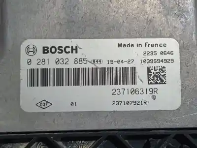 Peça sobressalente para automóvel em segunda mão centralina de motor uce por renault kangoo profesional referências oem iam 0281032885  237106319r