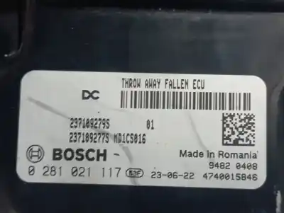 Second-hand car spare part ecu engine control for renault clio v evolution oem iam references 237109279s  0281021117