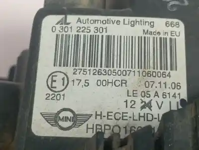 Автозапчасти б/у левая фара за mini mini (r56) cooper ссылки oem iam 63122751263  