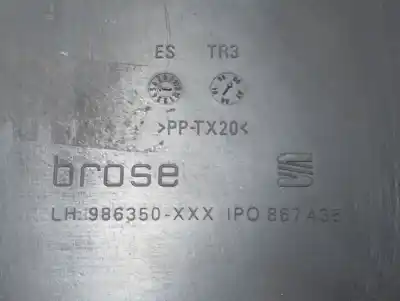 Second-hand car spare part driver left window regulator for seat leon (1p1) reference oem iam references 1p0837461a 1p0867435 1t0959701c