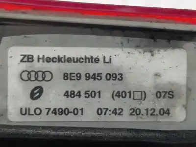 Second-hand car spare part interior left tailgate light for audi a4 avant (8e) 2.0 tdi oem iam references 8e9945093a 8e9945096e 8e9945095e