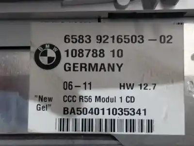 Peça sobressalente para automóvel em segunda mão sistema de áudio / rádio cd por mini mini (r56) cooper s referências oem iam 65839182158 65839133789 - 65839216503 65839197611 - 65 839241764