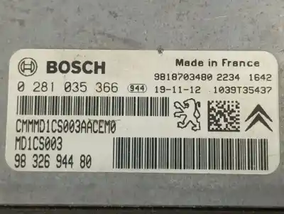 İkinci el araba yedek parçası ecu motor kontrol cihazi için citroen jumpy fugón control m oem iam referansları 1684467980 9832694480 0281035366
