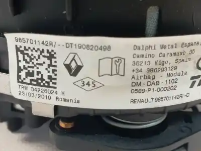 Peça sobressalente para automóvel em segunda mão airbag dianteiro direito por dacia dokker essential referências oem iam 985701142r  