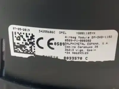 Peça sobressalente para automóvel em segunda mão airbag dianteiro esquerdo por opel combo cargo (e) express referências oem iam 34255606c  