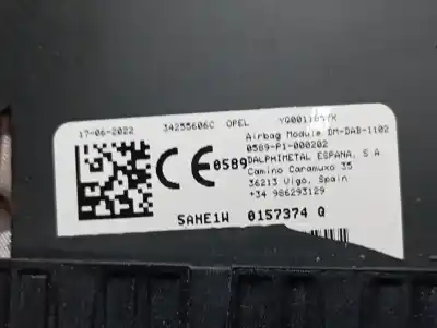 Peça sobressalente para automóvel em segunda mão airbag dianteiro esquerdo por opel combo life edition referências oem iam 34255606c  34206793g